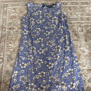 Vintage Patagonia Blue Floral Midi Dress